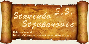 Stamenko Stjepanović vizit kartica